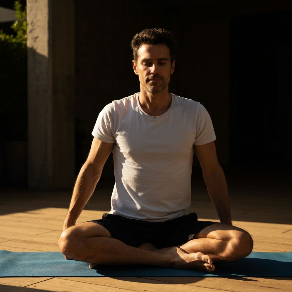 Muško joga i meditacija za wellness i balans