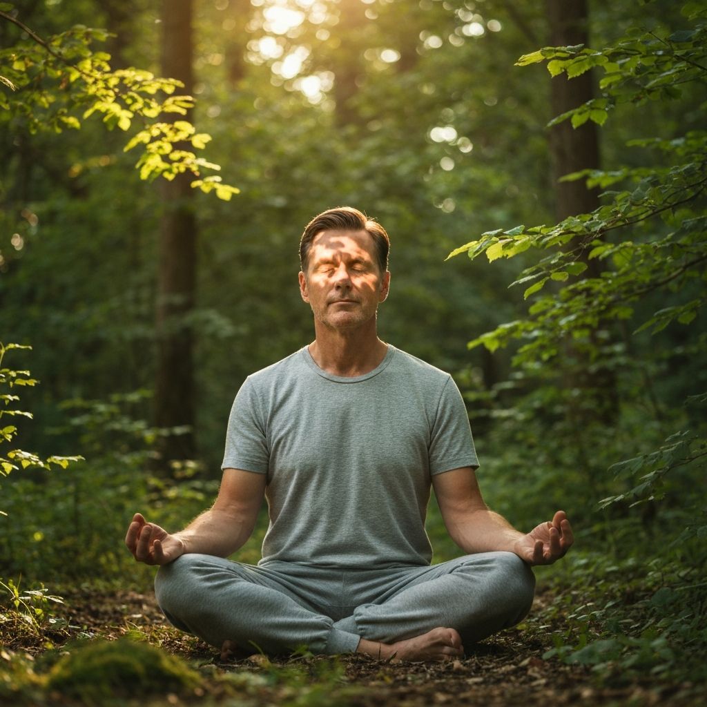 Muškarac u meditaciji za mentalno zdravlje i mir